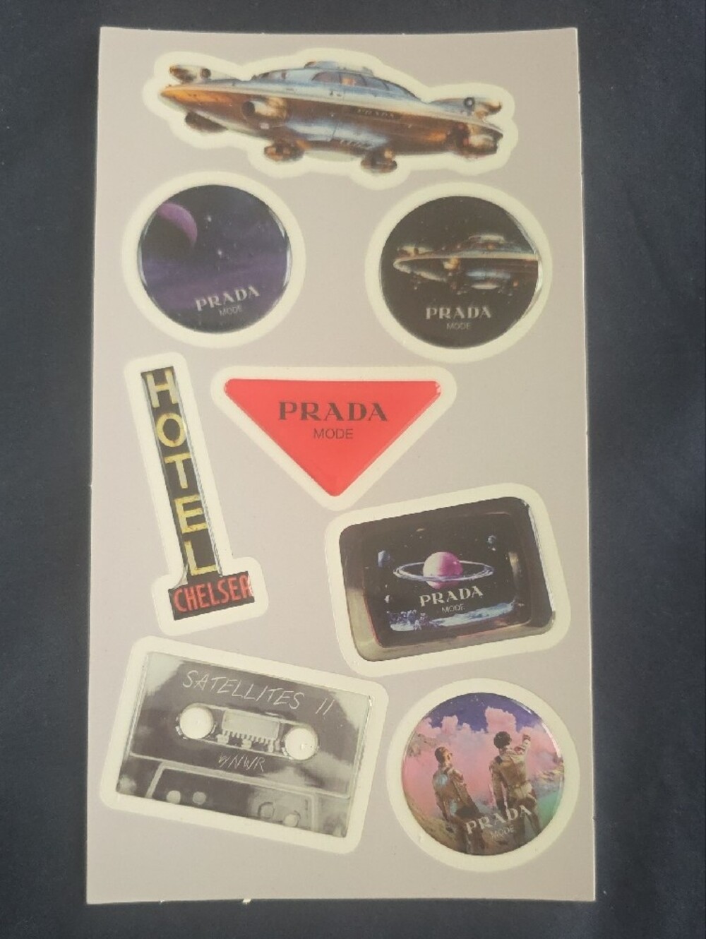 Prada Mode Silver Box with Multi-Color Sticker Sheet - Picture 2 of 2